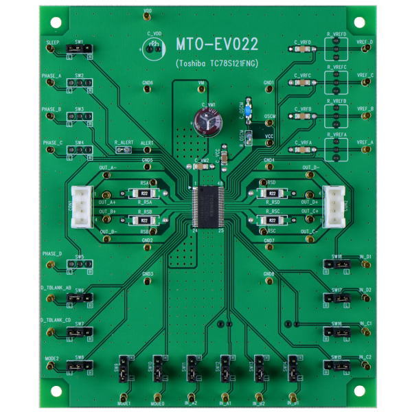 ステッピングモータドライバIC(TC78S121FNG)評価基板【MTO-EV022(TC78S121FNG)】