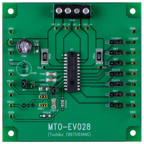 ステッピングモータドライバIC(TB67S101ANG)評価基板【MTO-EV028(TB67S101ANG)】