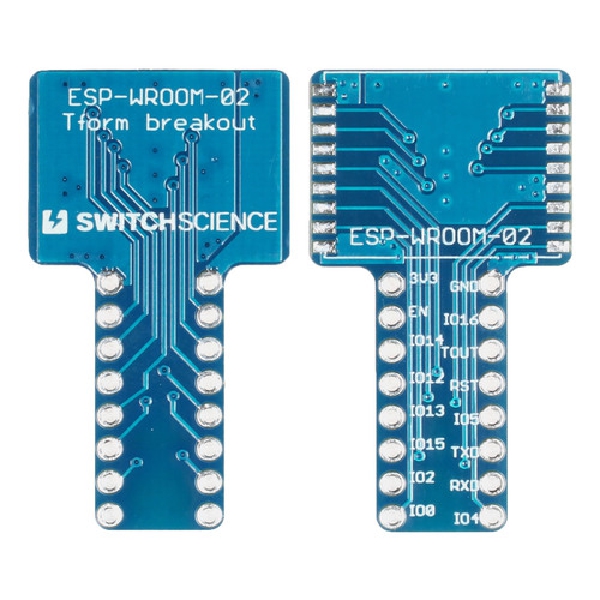 ESP-WROOM-02ピッチ変換用基板《T型》 (基板のみ)【SSCI-026789】