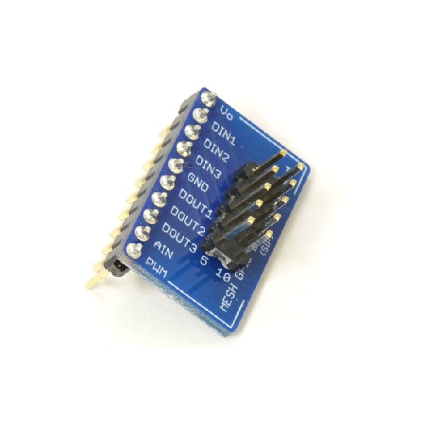 【在庫処分セール】MESH GPIOタグ用変換基板(1列、ピンヘッダ実装済み)【SSCI-033459】