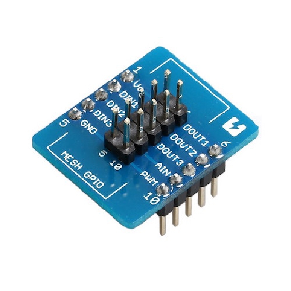 MESH GPIOタグ用変換基板(2列、ピンヘッダ実装済み)【SSCI-033466】