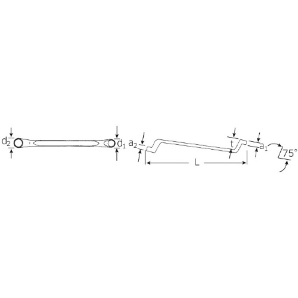 20-46X50 メガネレンチ 75°(41044650)【20-46X50】