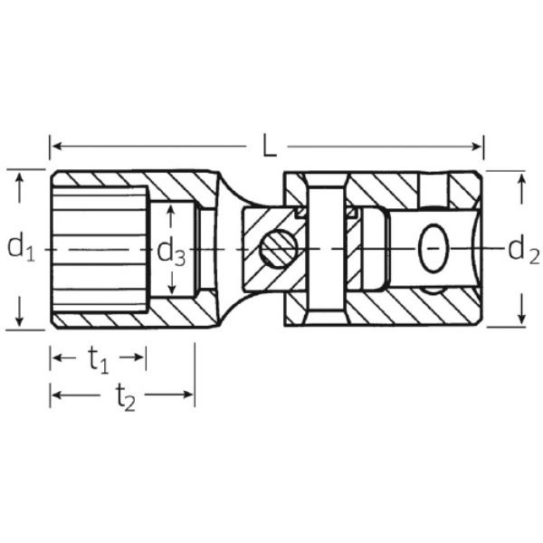 402A-3/8 1/4SQユニフレックスソケット(01540024)【402A-3/8】