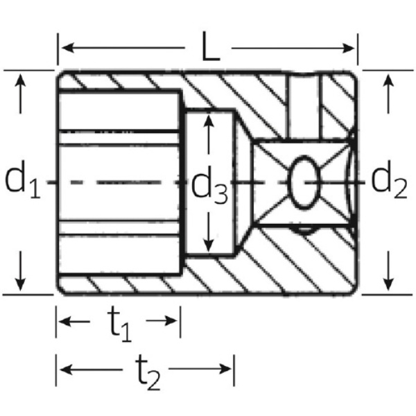 40AD-9/16 1/4SQソケット 12角(01530034)【40AD-9/16】