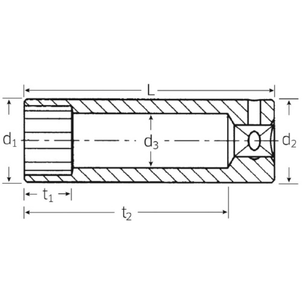 40DL-7 1/4SQディープソケット 12角(01240007)【40DL-7】