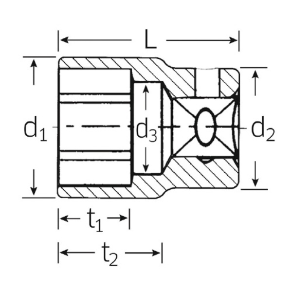 456-22 3/8SQソケット 6角(02110022)【456-22】