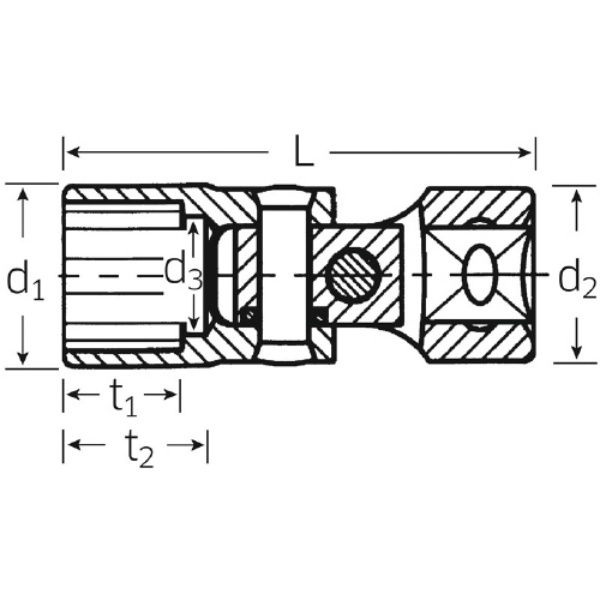 47A-3/4 3/8SQユニフレックスソケット(02440040)【47A-3/4】