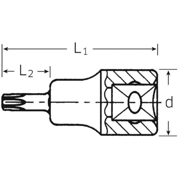 49TX-T9 3/8SQヘクスローブソケット(02100009)【49TX-T9】