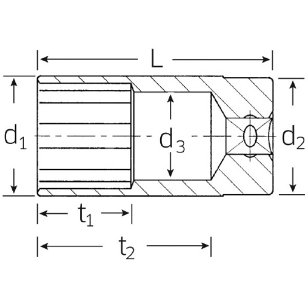51-22 1/2SQディープソケット 12角(03020022)【51-22】