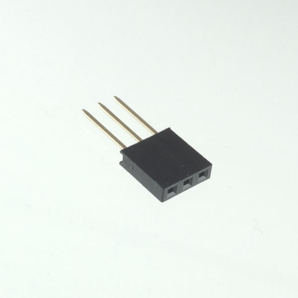3ピン×1列ピンソケット(2.54mmピッチ、リード長10mm) GB-SPS 3ピン×1列ピンソケット(2.54mmピッチ、リード長10mm) GB-SPS