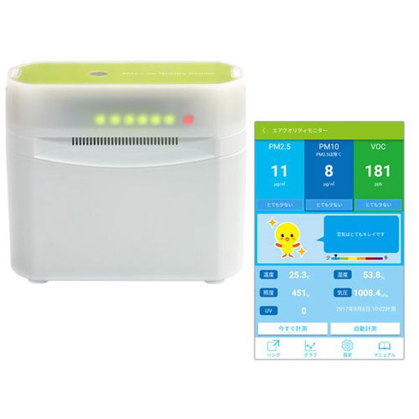 Bluetooth エアクオリティモニター REX-BTPM25V Bluetooth エアクオリティ モニター REX-BTPM25V[RATOC]