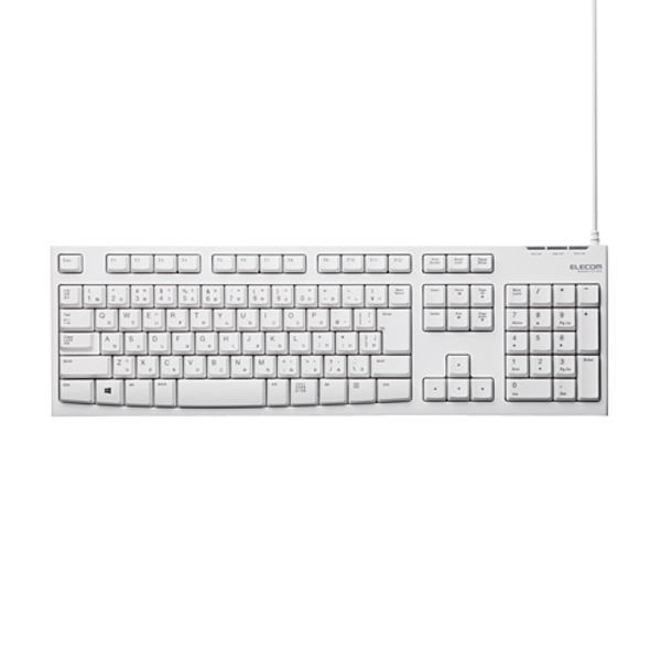 【新春特価セール】USB/PS2接続 スタンダードキーボード【TK-FCM064WH/RS+TK】