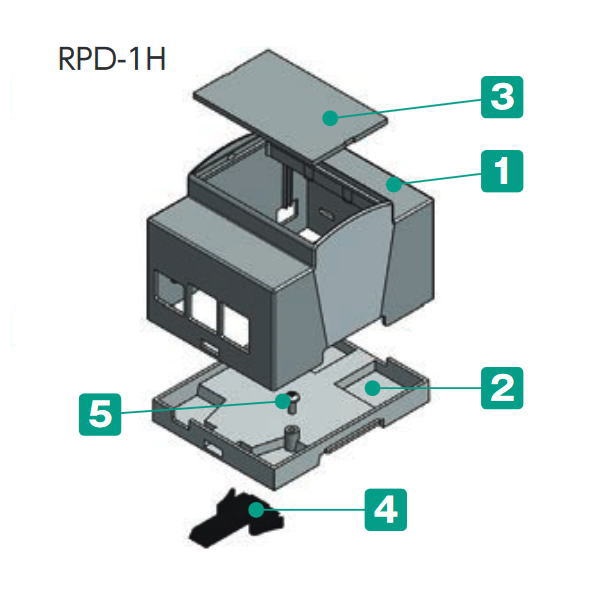 RaspberryPi専用DINモジュールボックス【RPD-1H】