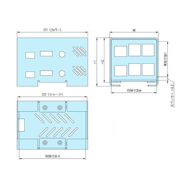 RaspberryPi専用アルミケース(2層タイプ)【RPI-2】