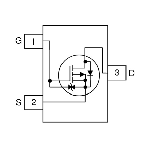 MOSFET P SMD SC89【FDY100PZ】