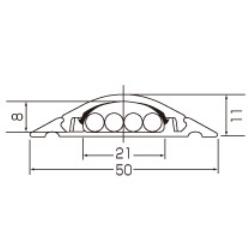 床配線用モール1 グレー【HLAM1】