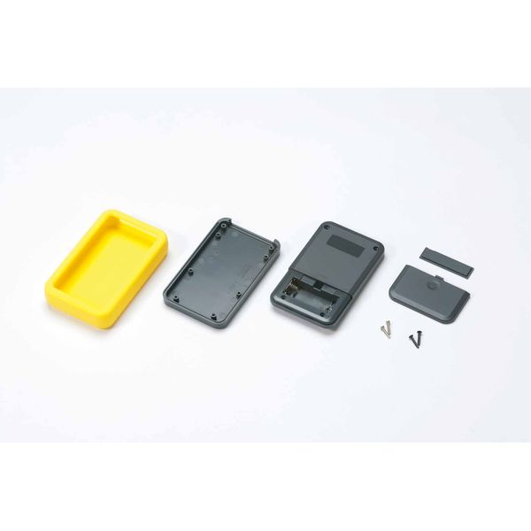 LCS型シリコンカバー付きプラスチックケース(電池構造：単4×4 本/オフホワイト：パネル/ライトグレー：シリコンカバー)【LCS135-F4-WL】