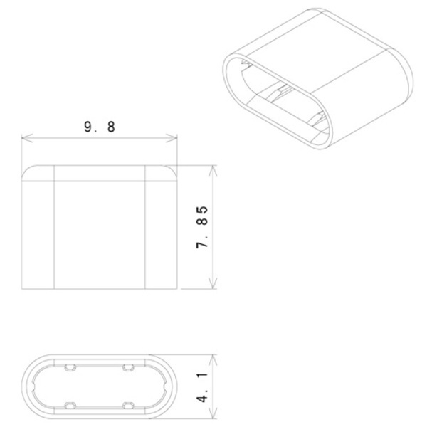 USB Type-C用ケーブル先端キャップ(6個入、半透明)【USB31CATCK-W0-6】