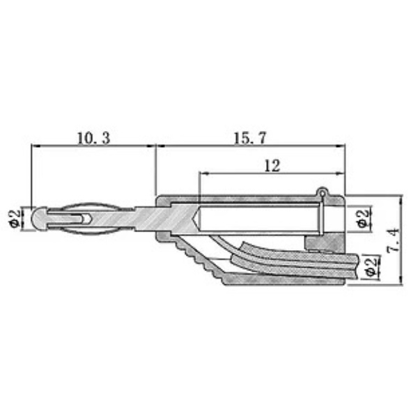 スタック可能両端バナナプラグ(100cm)(10本入り)【S202-1.0】