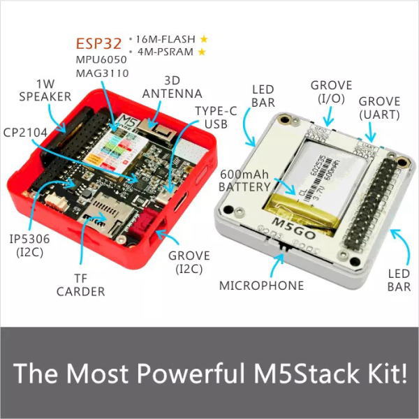 M5Stack FIRE(LEGO互換-M5GO BOTTOM )【M5STACK-FIRE】