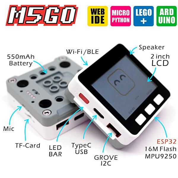 M5Stack M5GO IoT スターターキット【M5STACK-M5GO】