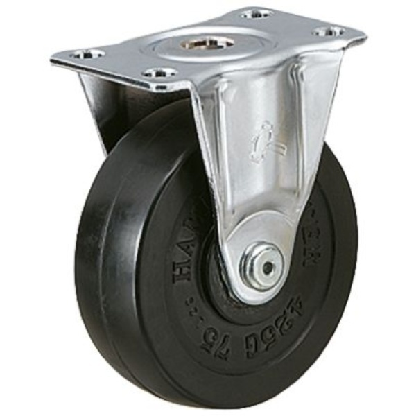 固定プレートキャスター タイヤ材 ゴム 取付けプレートサイズ 36 x 18mm 420R-R25 ハンマーキャスター製｜電子部品・半導体通販のマルツ
