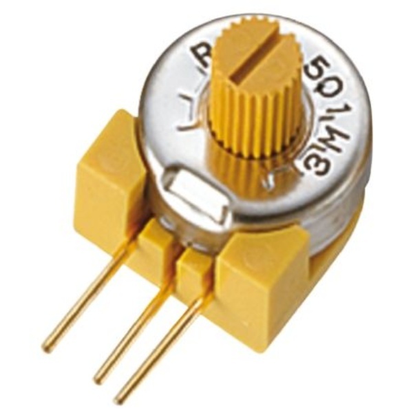 半固定抵抗器(トリマポテンショメータ)100kΩ 0.75W 側面調整 1 RJ-13SR-100KOHM(104)  日本電産コパル電子製｜電子部品・半導体通販のマルツ