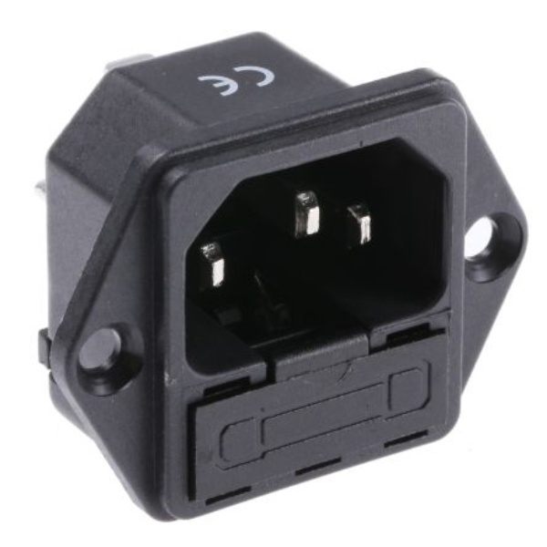 IECプラグ C14 オス ねじ取り付け 10A 5 x 20mm 811-7213 RS PRO製|電子部品・半導体通販のマルツ
