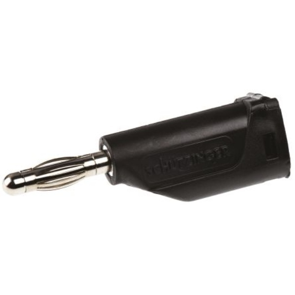 Black louvered stackable plug 4mm【FK15S-BLK】