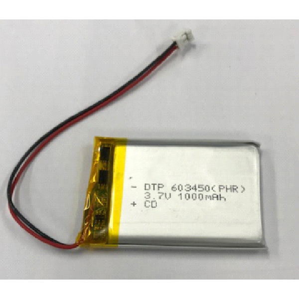 リチウムイオンポリマー電池(3.7V、1000mAh)【DTP603450(PHR)】