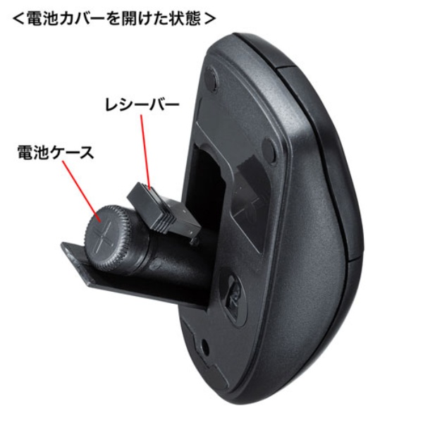 ワイヤレス静音防水マウス【MA-WIR151BK】