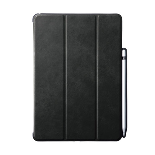 iPad Air用Apple Pencil収納ポケット付きケース(ブラック)【PDA-IPAD1514BK】