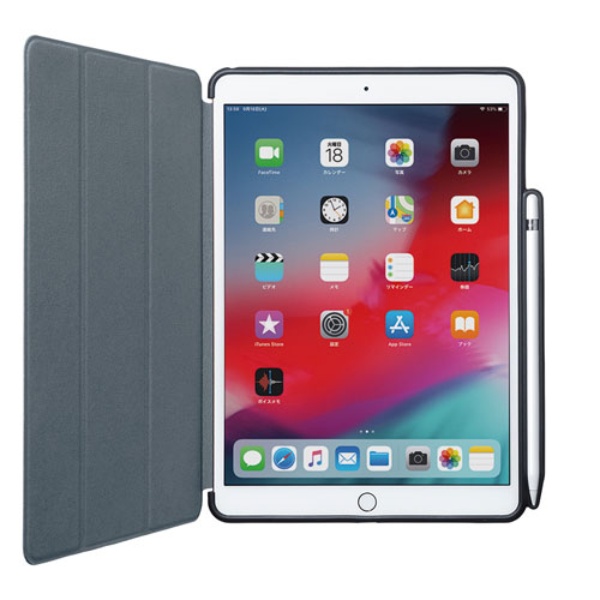 iPad Air用 Apple Pencil収納ポケット付ケース(レッド)【PDA-IPAD1514R】