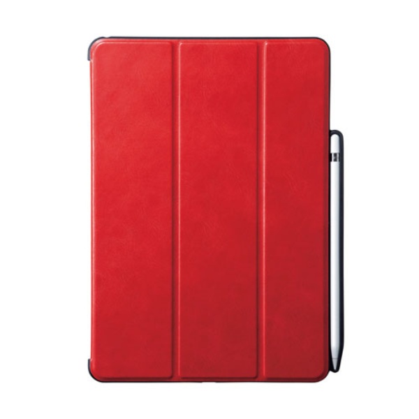 iPad Air用 Apple Pencil収納ポケット付ケース(レッド)【PDA-IPAD1514R】