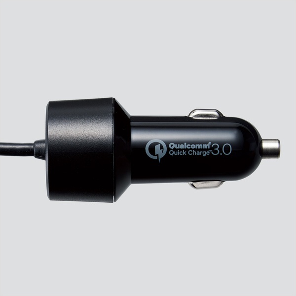 車載充電器(Quick Charge3.0・30W・Type-Cケーブル＆1ポート)【MPA-CCCQ03BK】