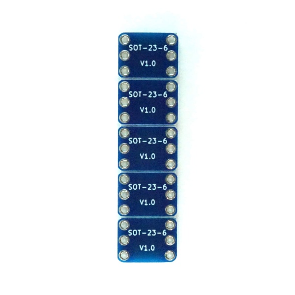 SOT-23-6 ピッチ変換基板(5枚パック)【ABB-SOT-23-6-CV】