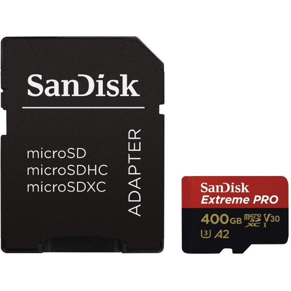 ExtremePro microSDXCメモリカード(400GB、UHS-I、U3、V30、A2)