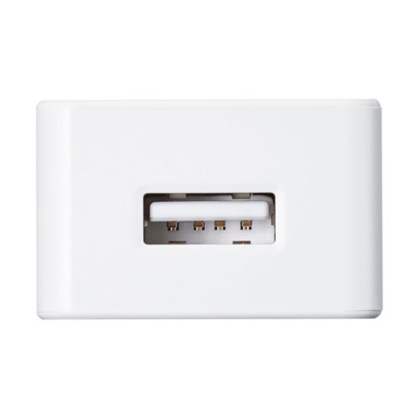 USB-AC充電器(1A・高耐久タイプ・ホワイト)【ACA-IP49W】