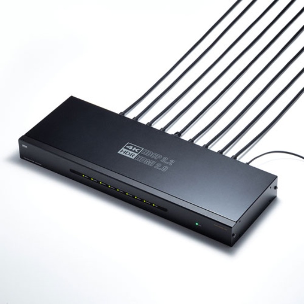 4K/60Hz・HDR対応HDMI分配器(8分配)【VGA-HDRSP8】
