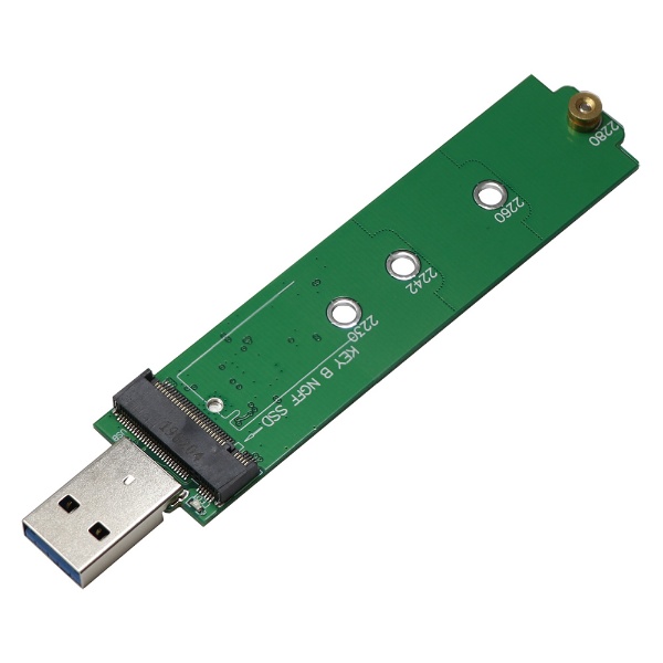 USB3.1Gen1対応 M.2 SATA SSDケース【HDE-14】