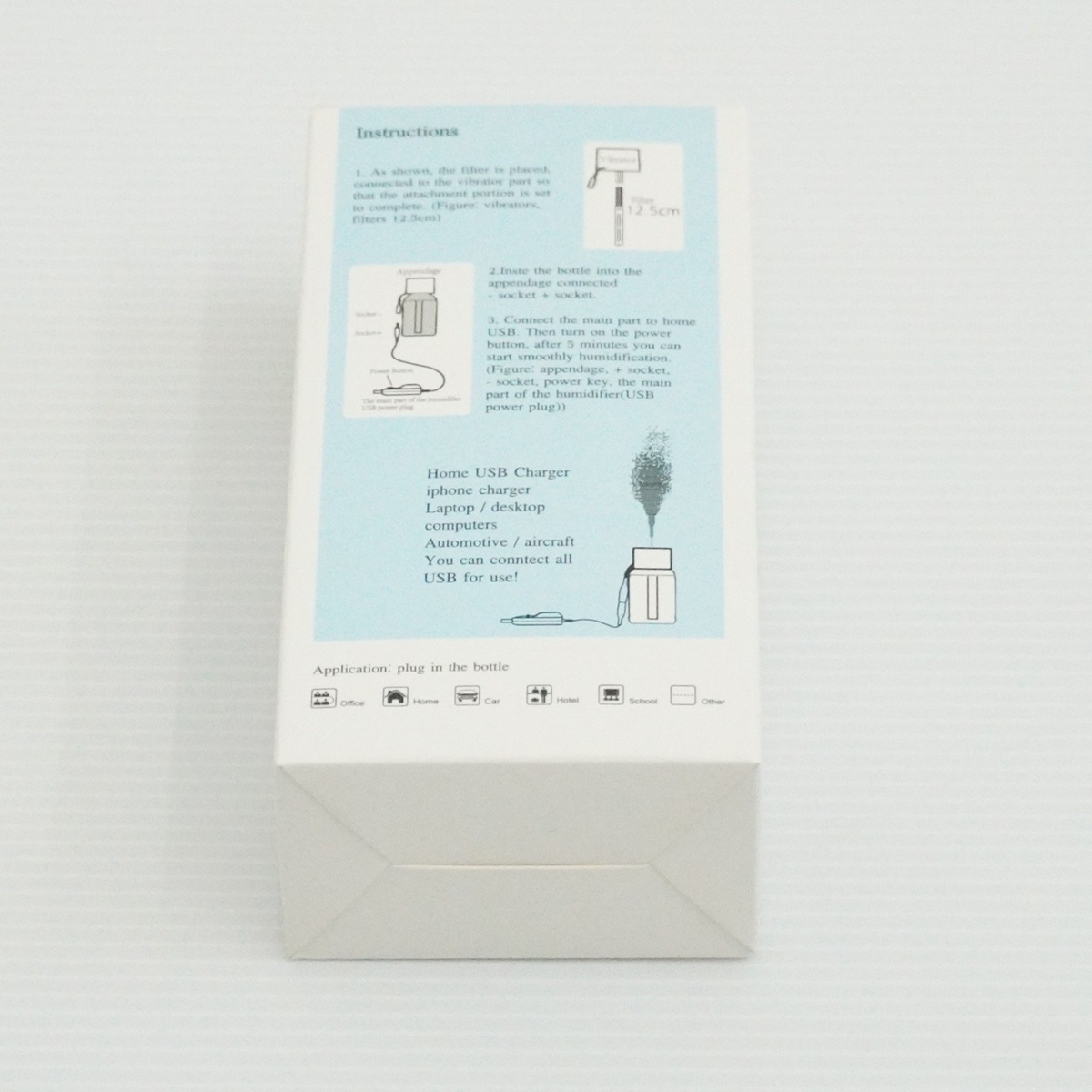 【在庫処分セール】ペットボトル用タイプ加湿器ホワイト【HWB-WH】