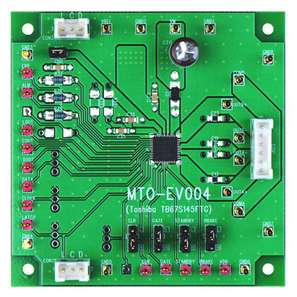 ステッピングモータドライバIC評価基板(TB67S145FTG)【MTO-EV004FTG(TB67S145FTG)】