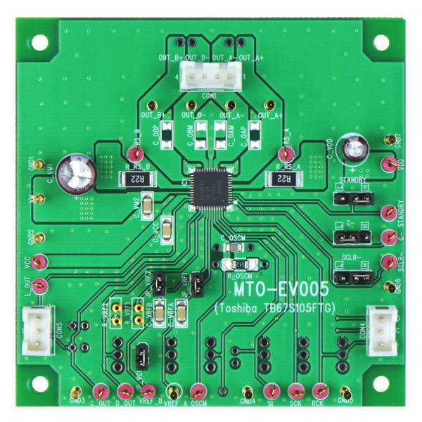 ステッピングモータドライバIC評価基板(TB67S105FTG)【MTO-EV005FTG(TB67S105FTG)】