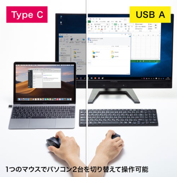 静音ワイヤレスブルーLEDマウス【MA-WBLC169BK】