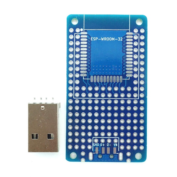 ESP-WROOM-32プロト基板S＋USB TypeA【ABB-ESP32-PRT-S-UTA】