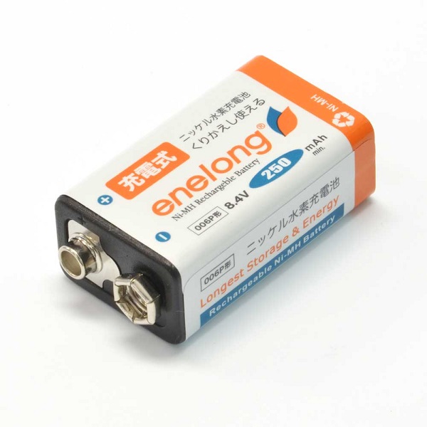 ニッケル水素電池 enelong(8.4V、006P型角形電池)【EL25D6P1P】