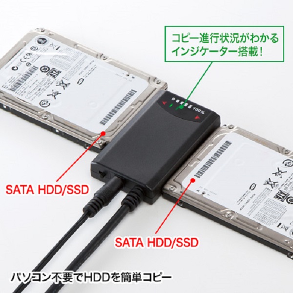 コピー機能付きSATA-USB3.0変換ケーブル【USB-CVIDE4】