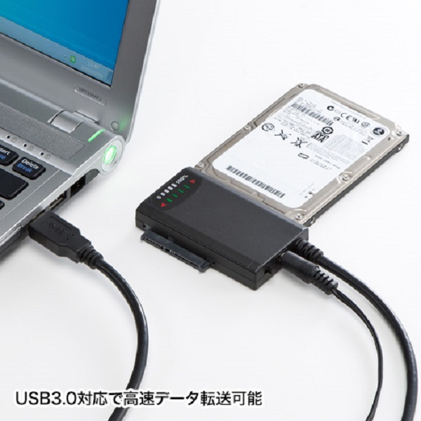 コピー機能付きSATA-USB3.0変換ケーブル【USB-CVIDE4】