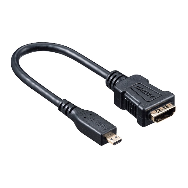 HDMI変換アダプタ(マイクロHDMI)(ブラック・0.1m)【AD-HD20MC】
