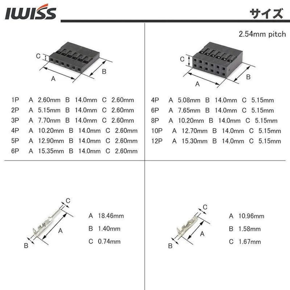デュポン/2550/QIコネクター 13種セット E-620 IWISS製｜電子部品・半導体通販のマルツ